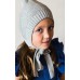 Pom Pom knit bonnet - Grey SOLD OUT